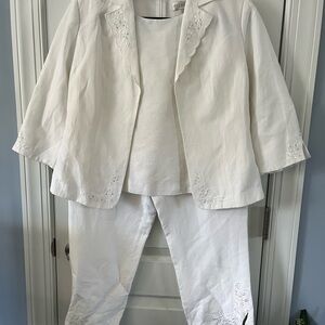 Petite Sophisticate summer pants, tank and jacket